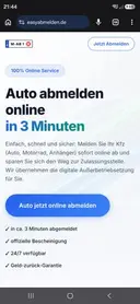 Kfz-Abmeldung online in 3 Minuten