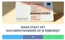 Waar staat documentnummer op rijbewijs