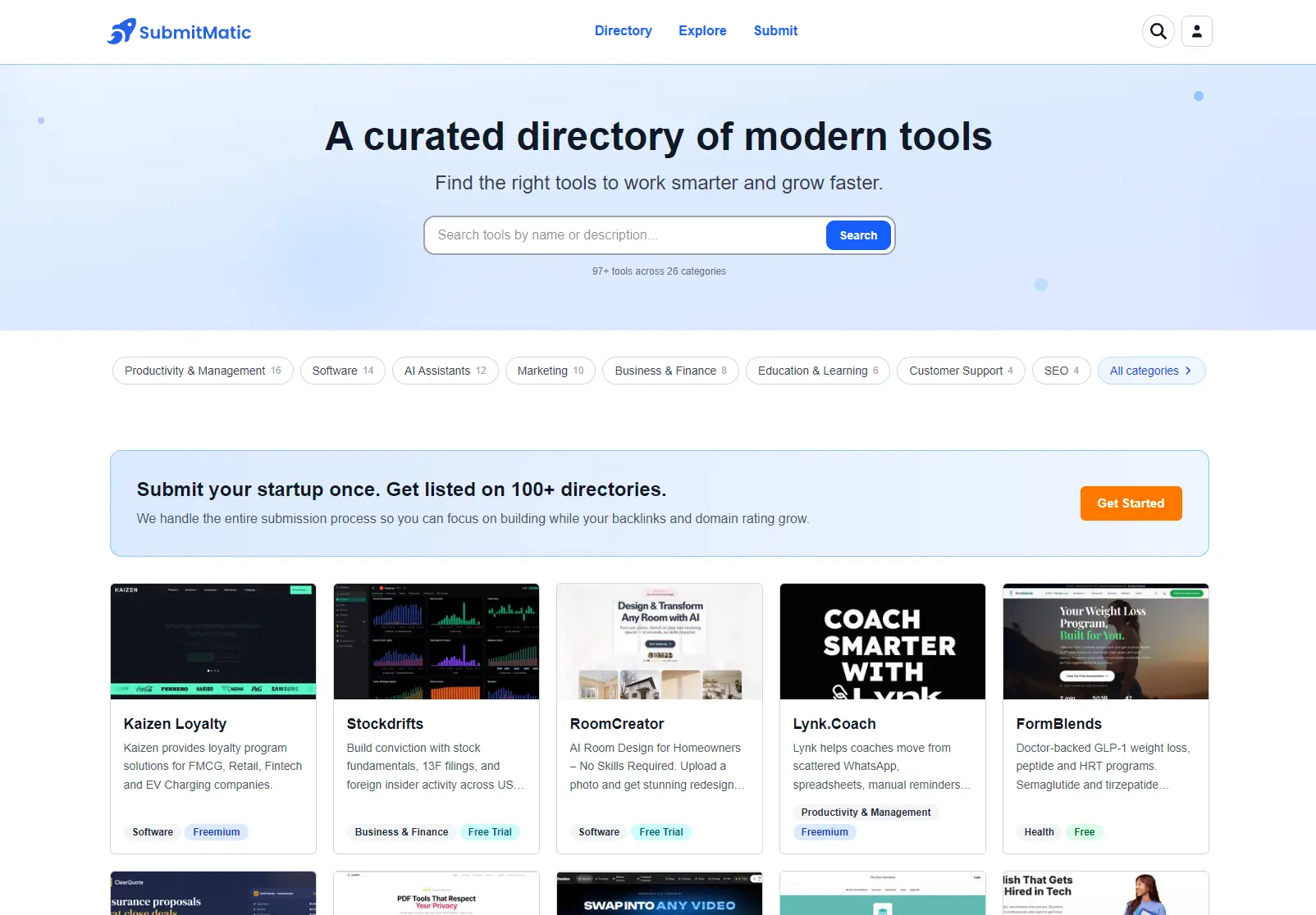 Screenshot 1 of SubmitMatic Directory