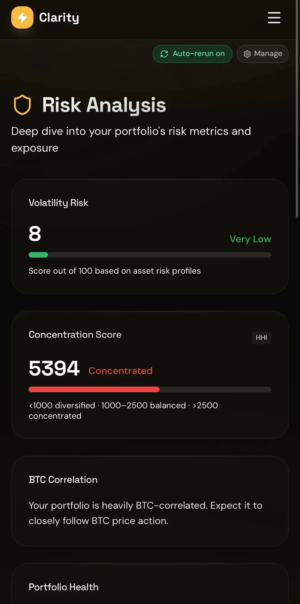 Screenshot 2 of Crypto Clarity AI