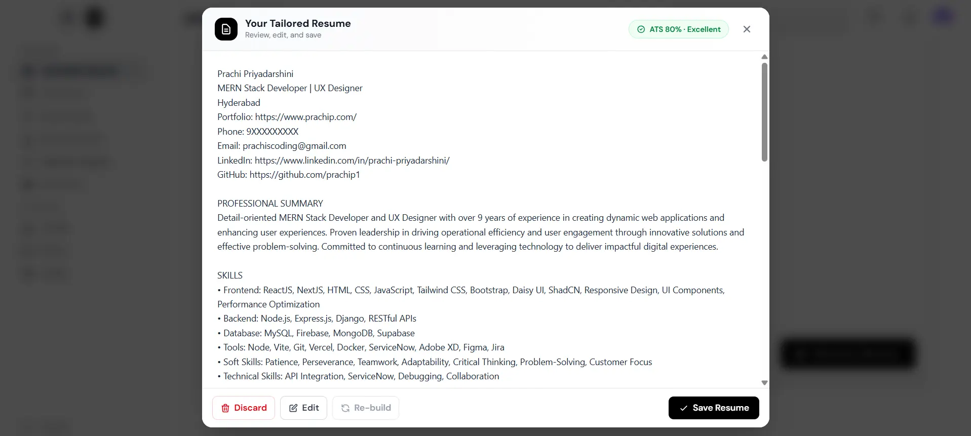 Screenshot 6 of MOR - AI Resume Builder