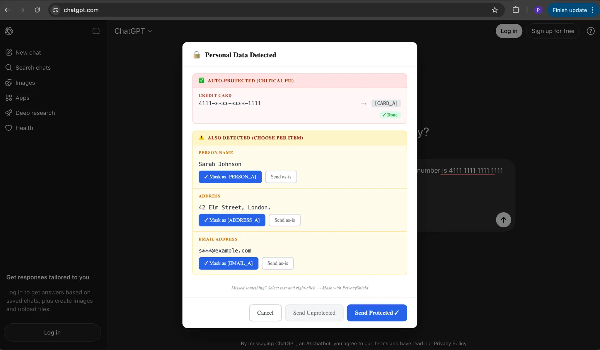 Screenshot 4 of PiiBlocker