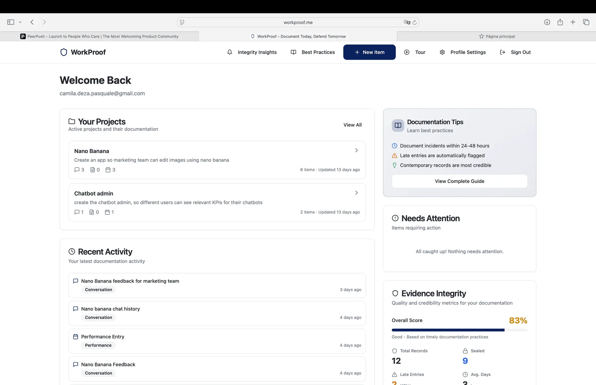 Screenshot 2 of WorkProof