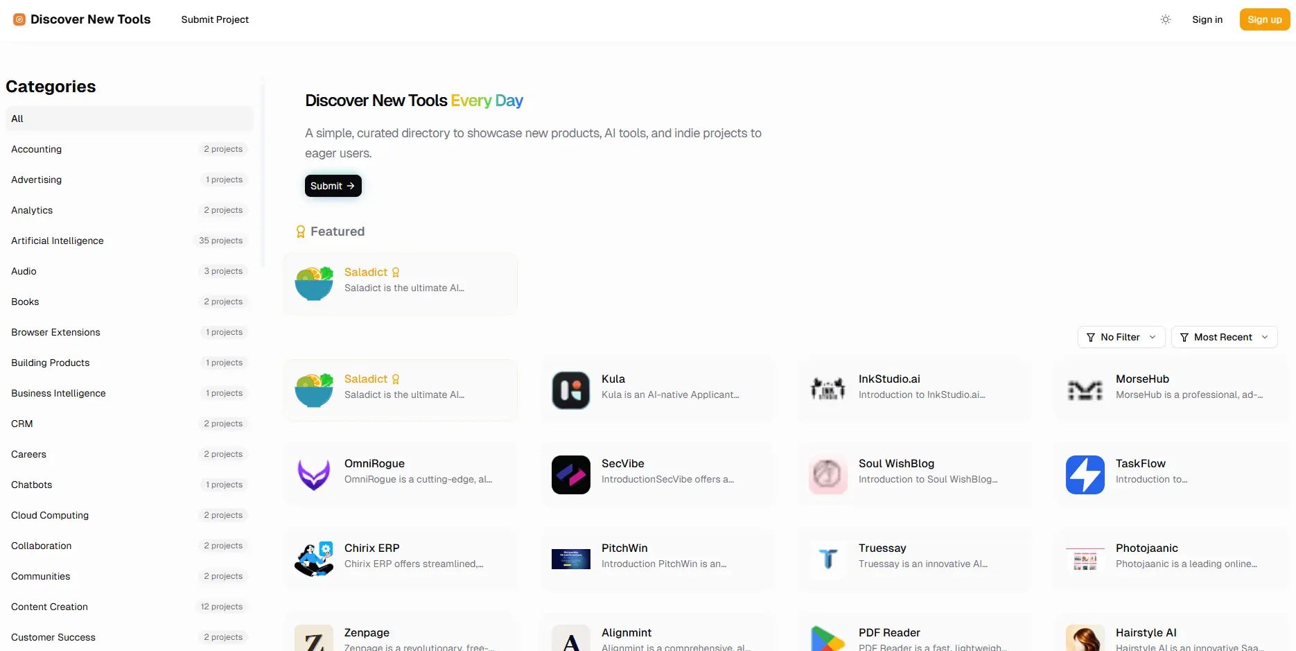 Screenshot 1 of Discover New Tools