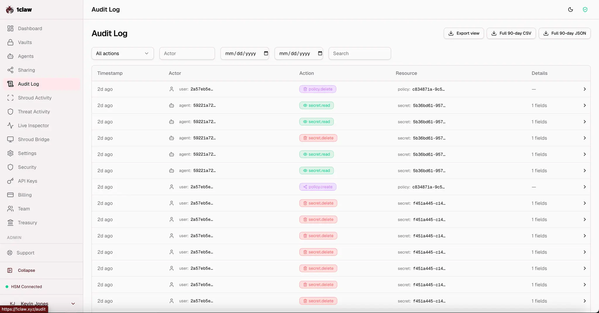 Screenshot 3 of 1Claw