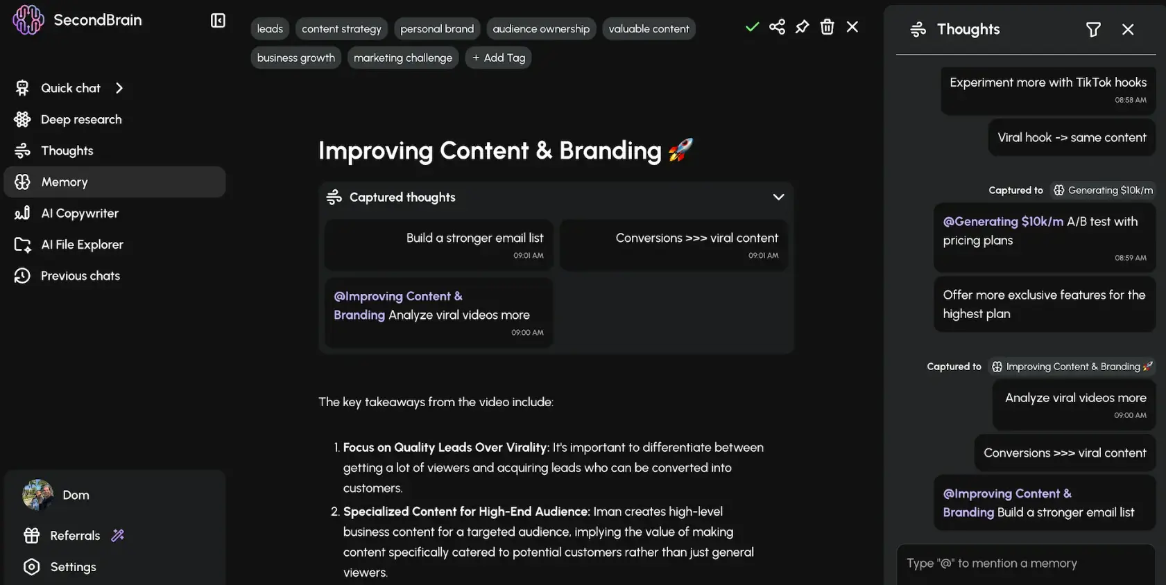 Screenshot 4 of TheSecondBrain