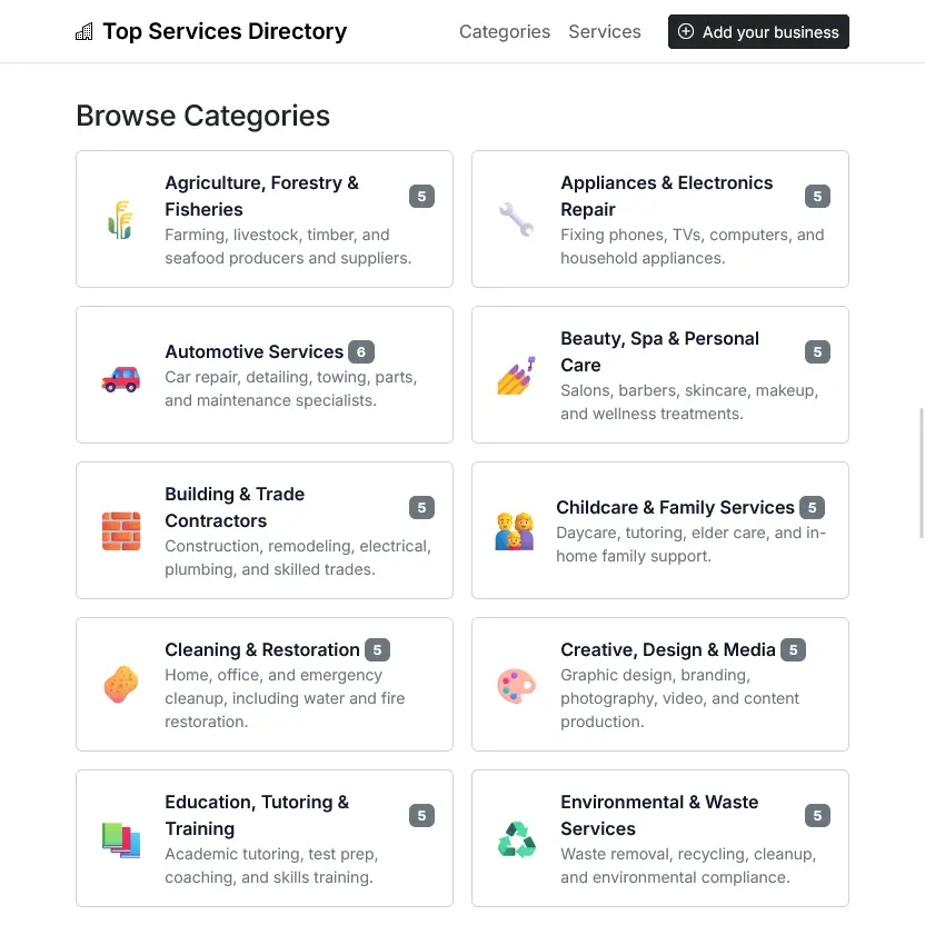 Screenshot 4 of Top Services Directory