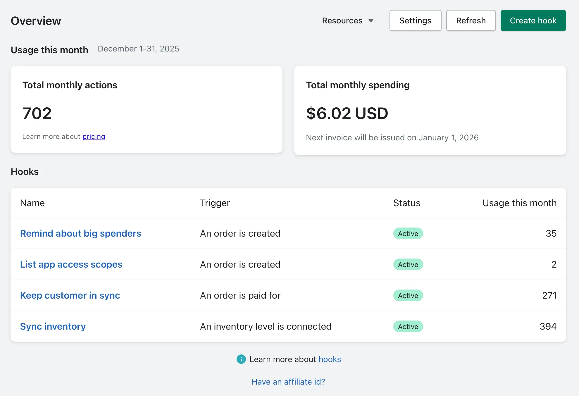 Screenshot 1 of Cloudhooks