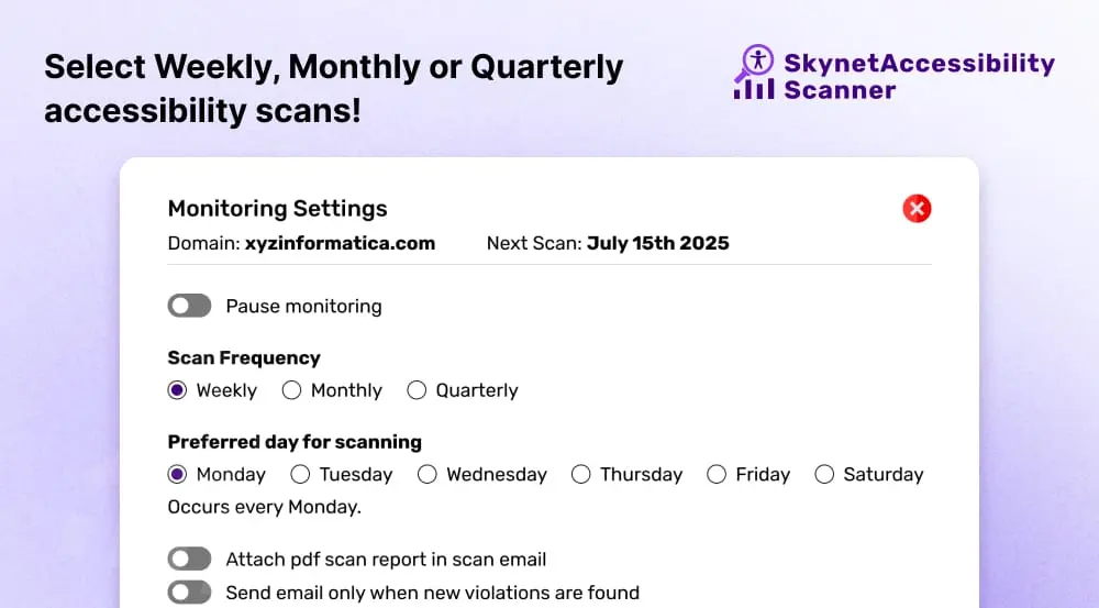 Screenshot 5 of SkynetAccessibility Scanner