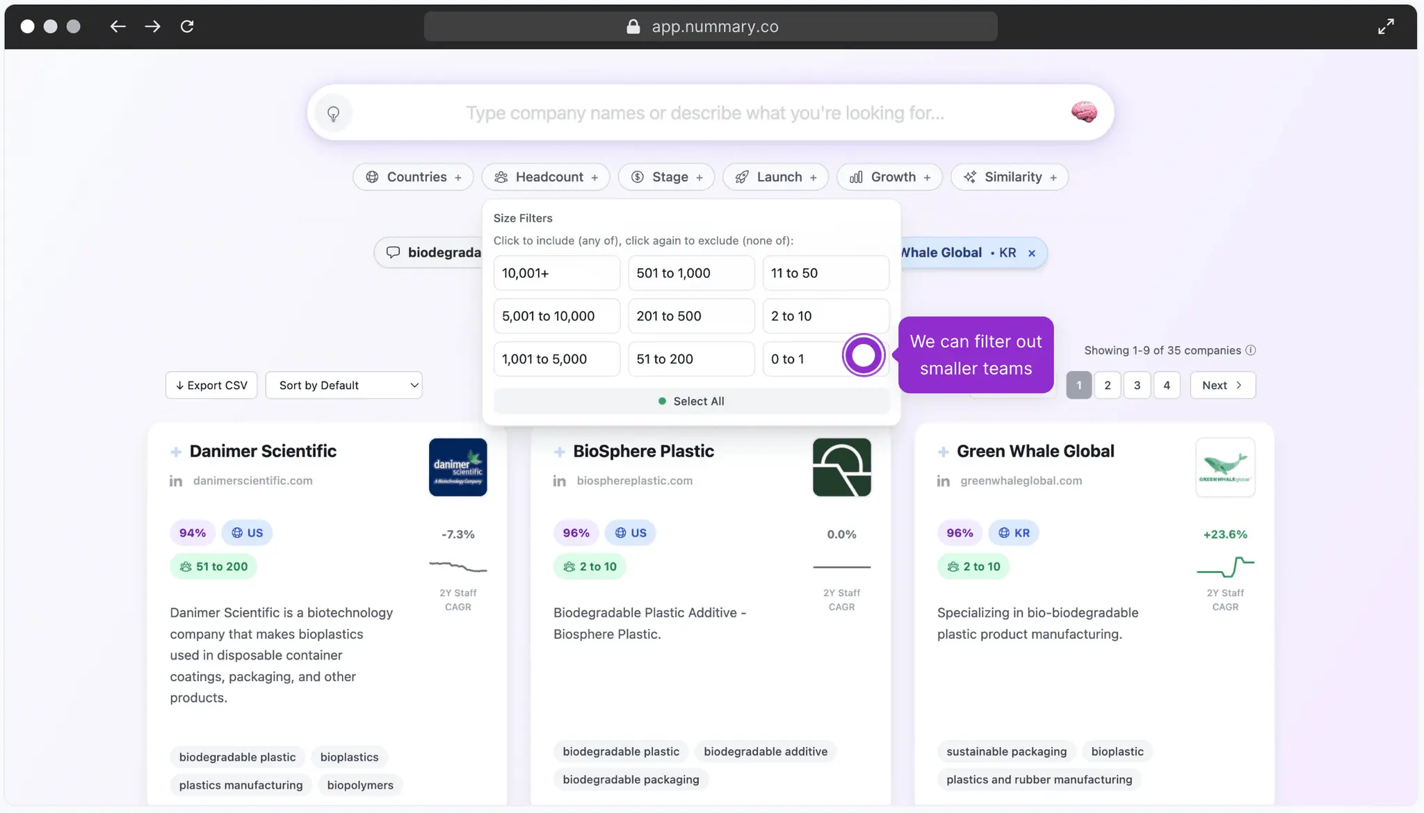 Screenshot 6 of Nummary AI Competitor Search