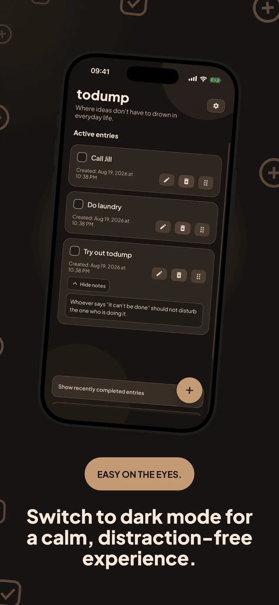 Screenshot 7 of todump: Brain Dump & Reminder