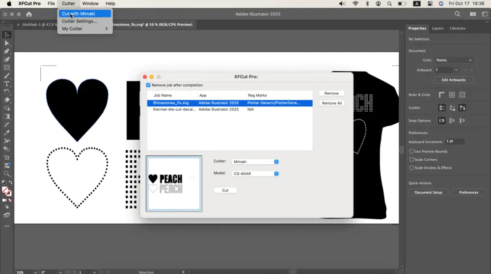 Screenshot 1 of XFCut Pro Vinyl Cutter Software Plugin