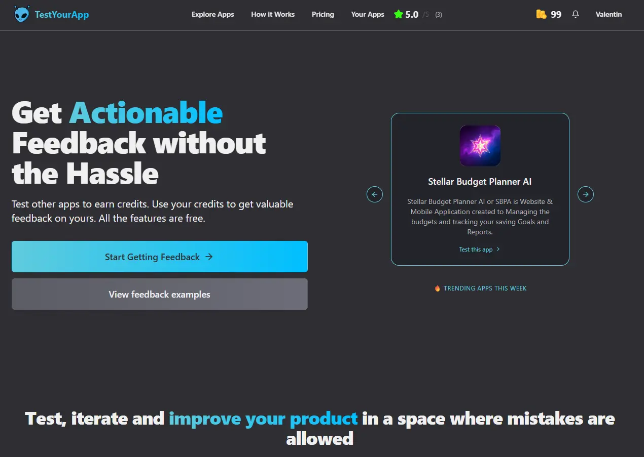 Screenshot 1 of TestYourApp