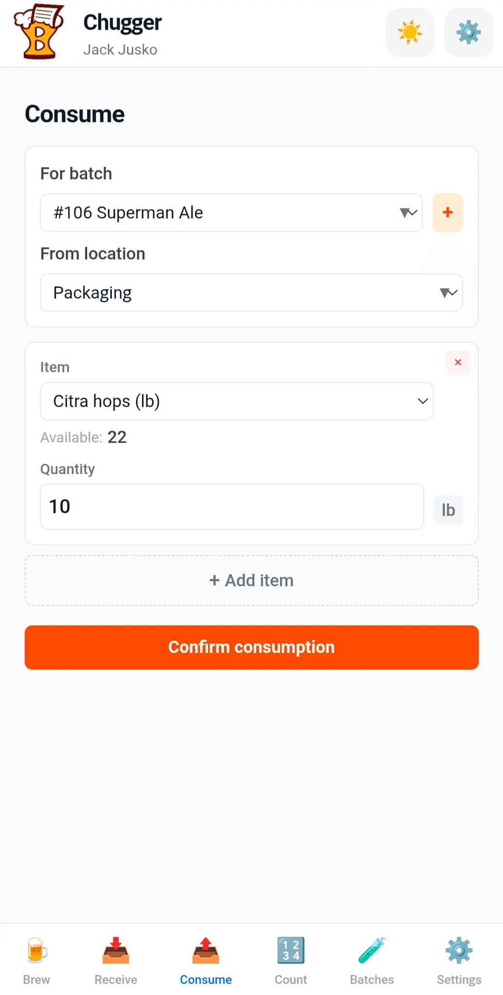 Screenshot 1 of BrewLedger