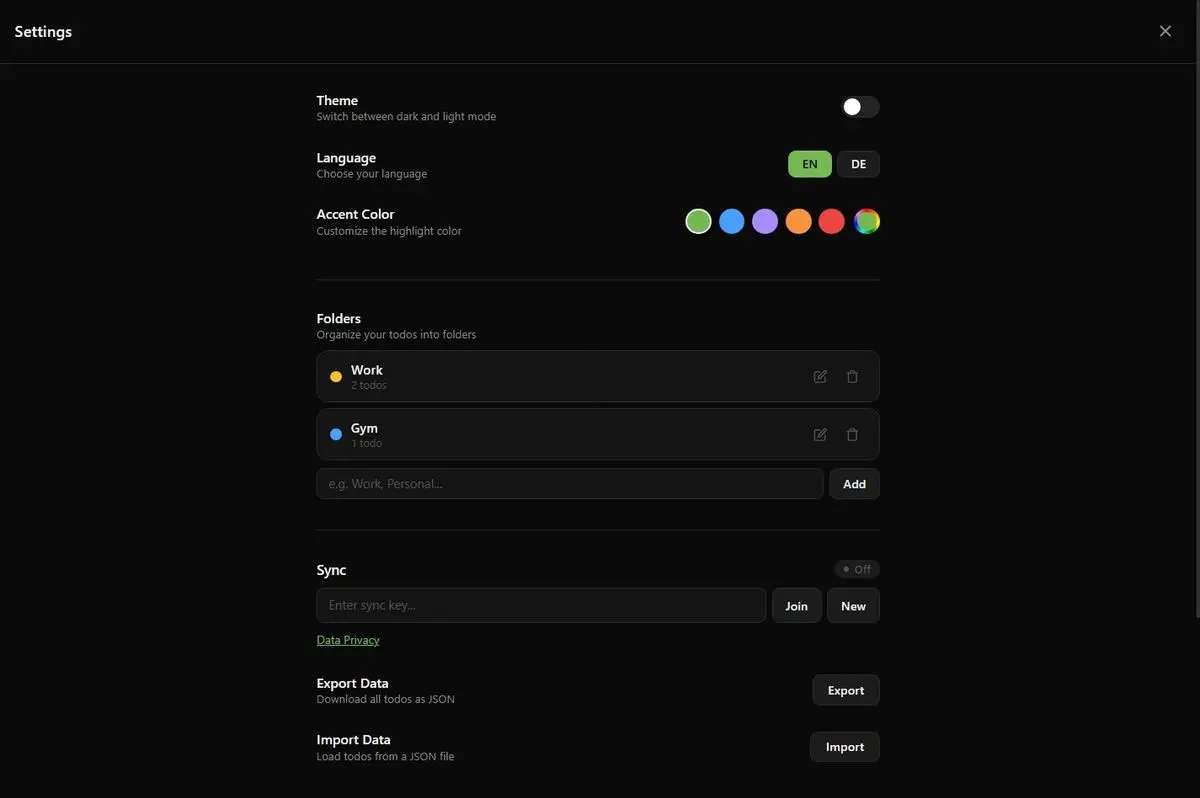 Screenshot 1 of TODO