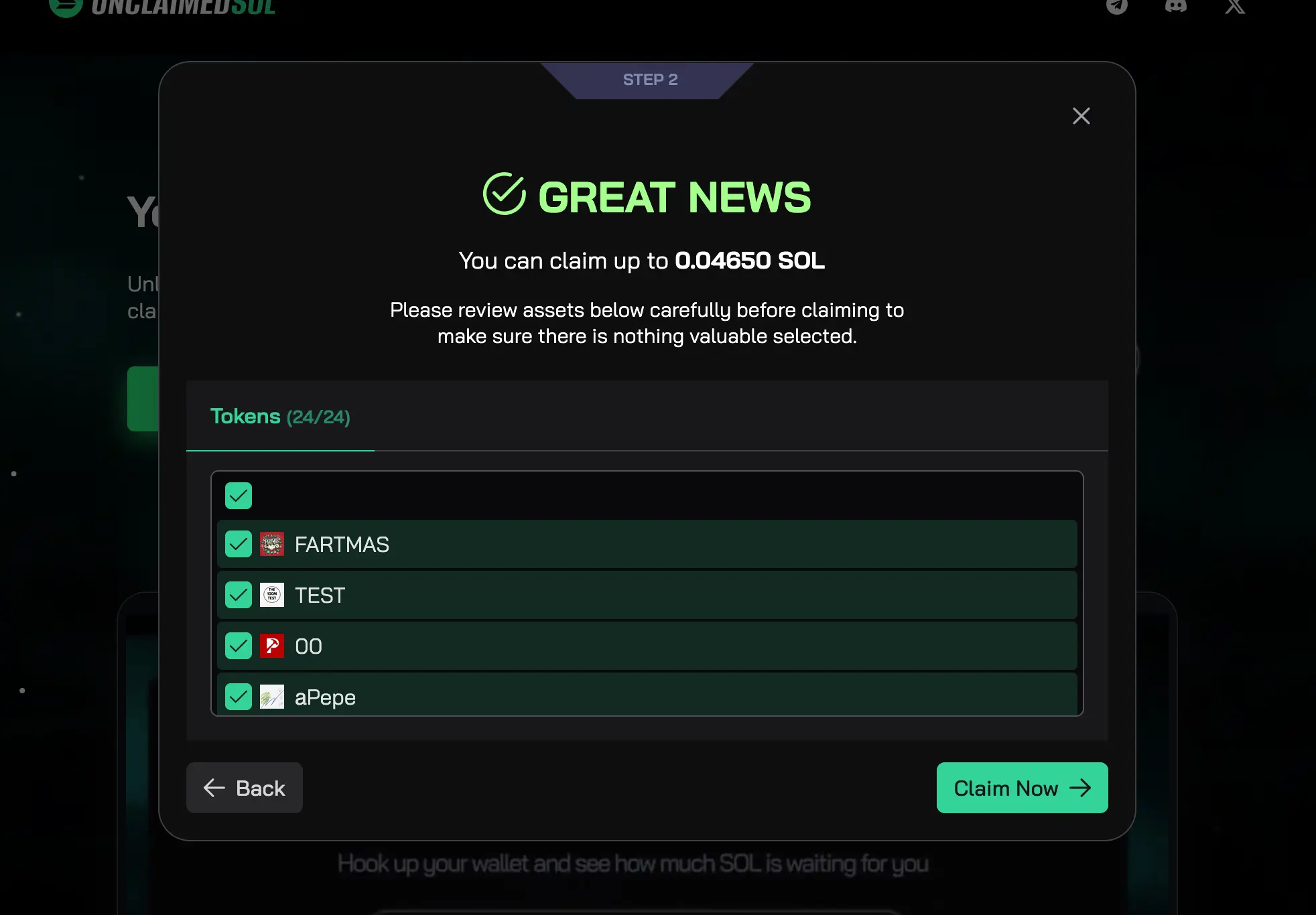 Screenshot 6 of Unclaimed SOL