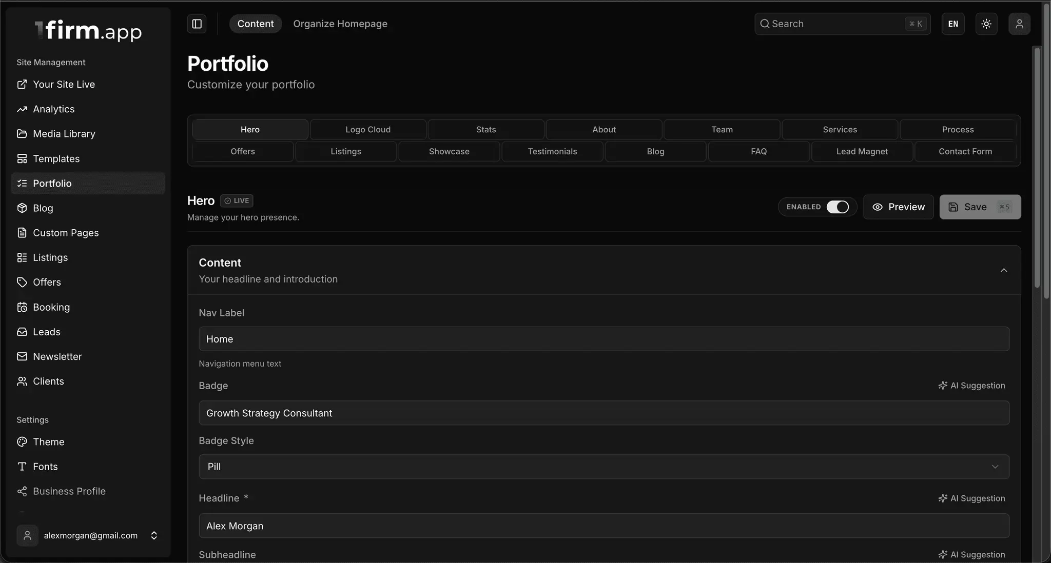 Screenshot 3 of 1firm.app