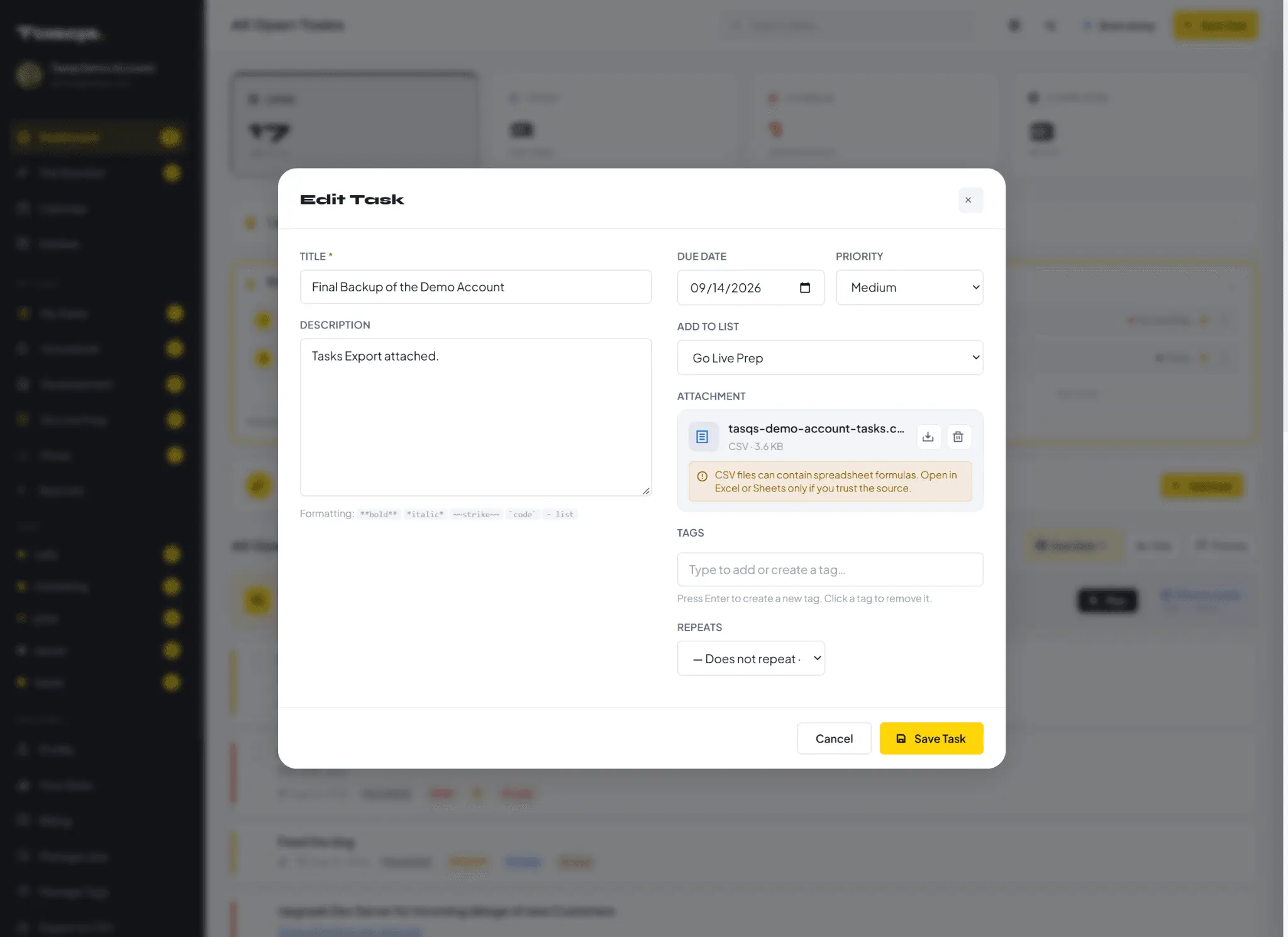 Screenshot 2 of Tasqs