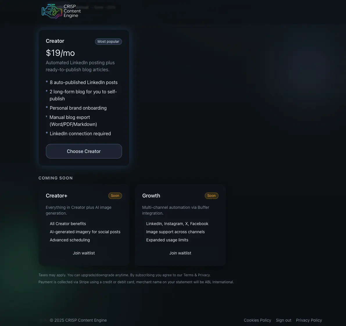 Screenshot 4 of CRISP Content Engine