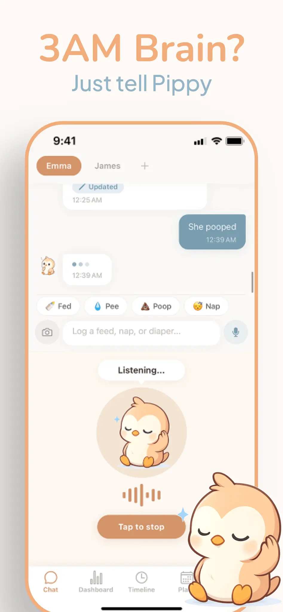 Screenshot 1 of AI Baby Tracker - Pippy
