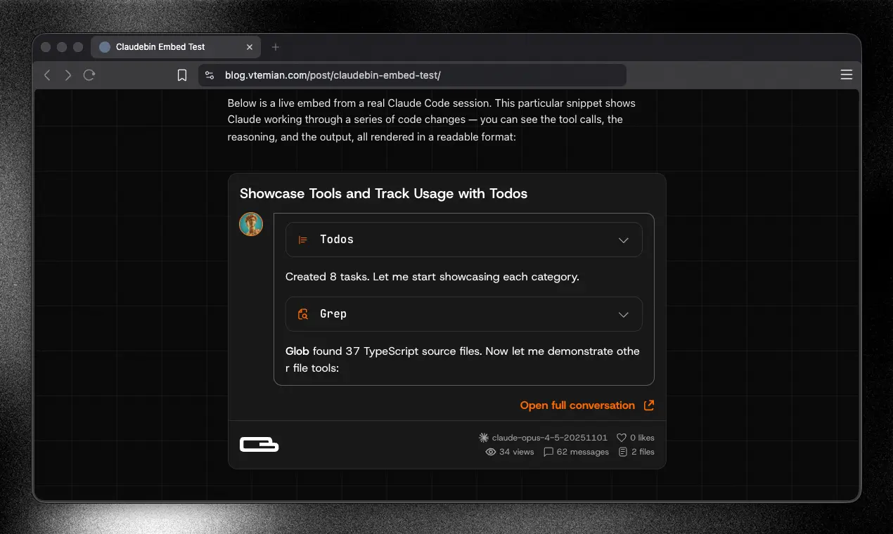 Screenshot 5 of Claudebin