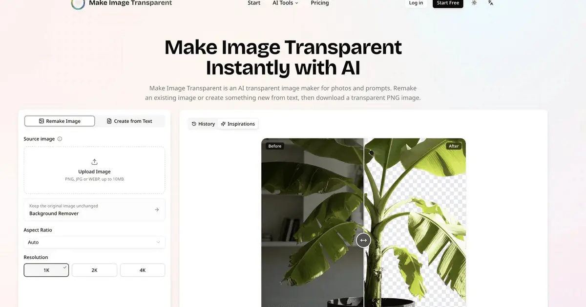 Screenshot 1 of Make Image Transparent