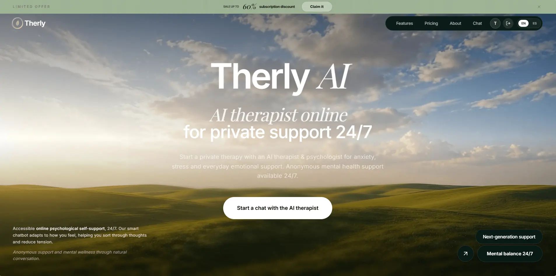 Screenshot 1 of Therly AI