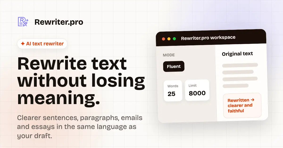 Screenshot 1 of Rewriter Pro