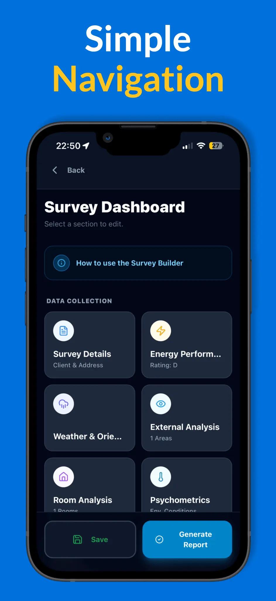 Screenshot 1 of DampSurvey Pro