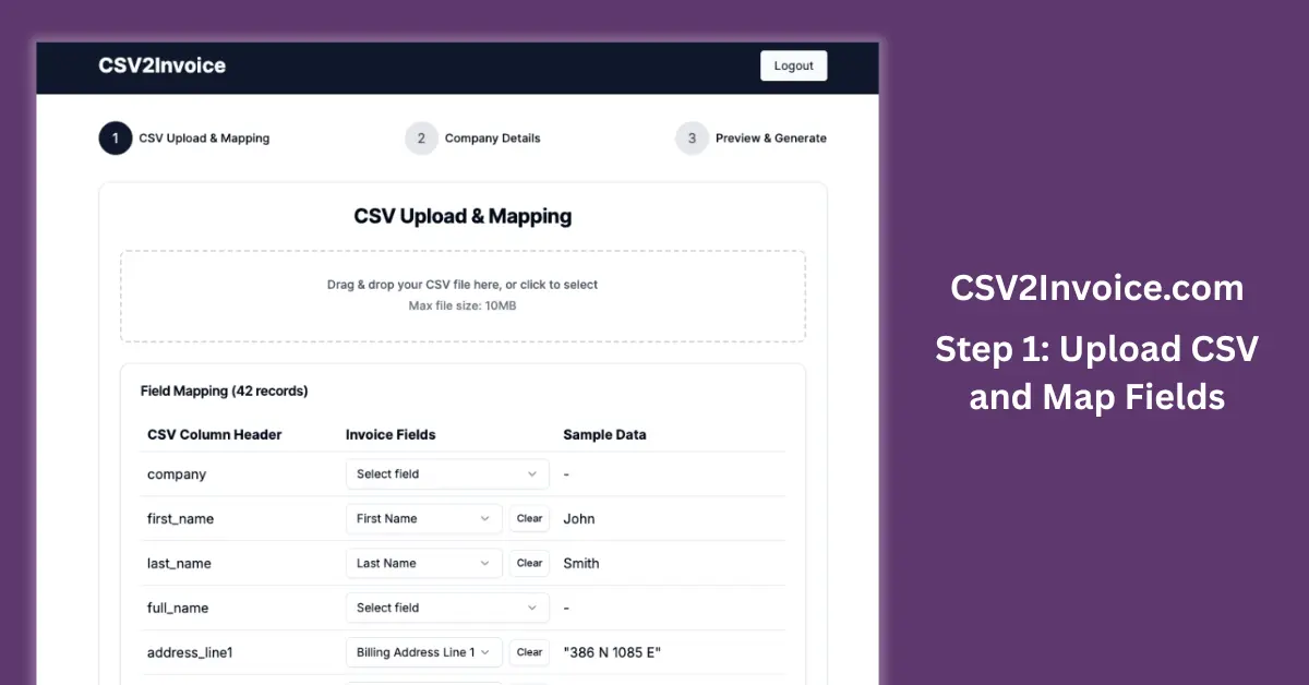 Screenshot 3 of CSV2Invoice