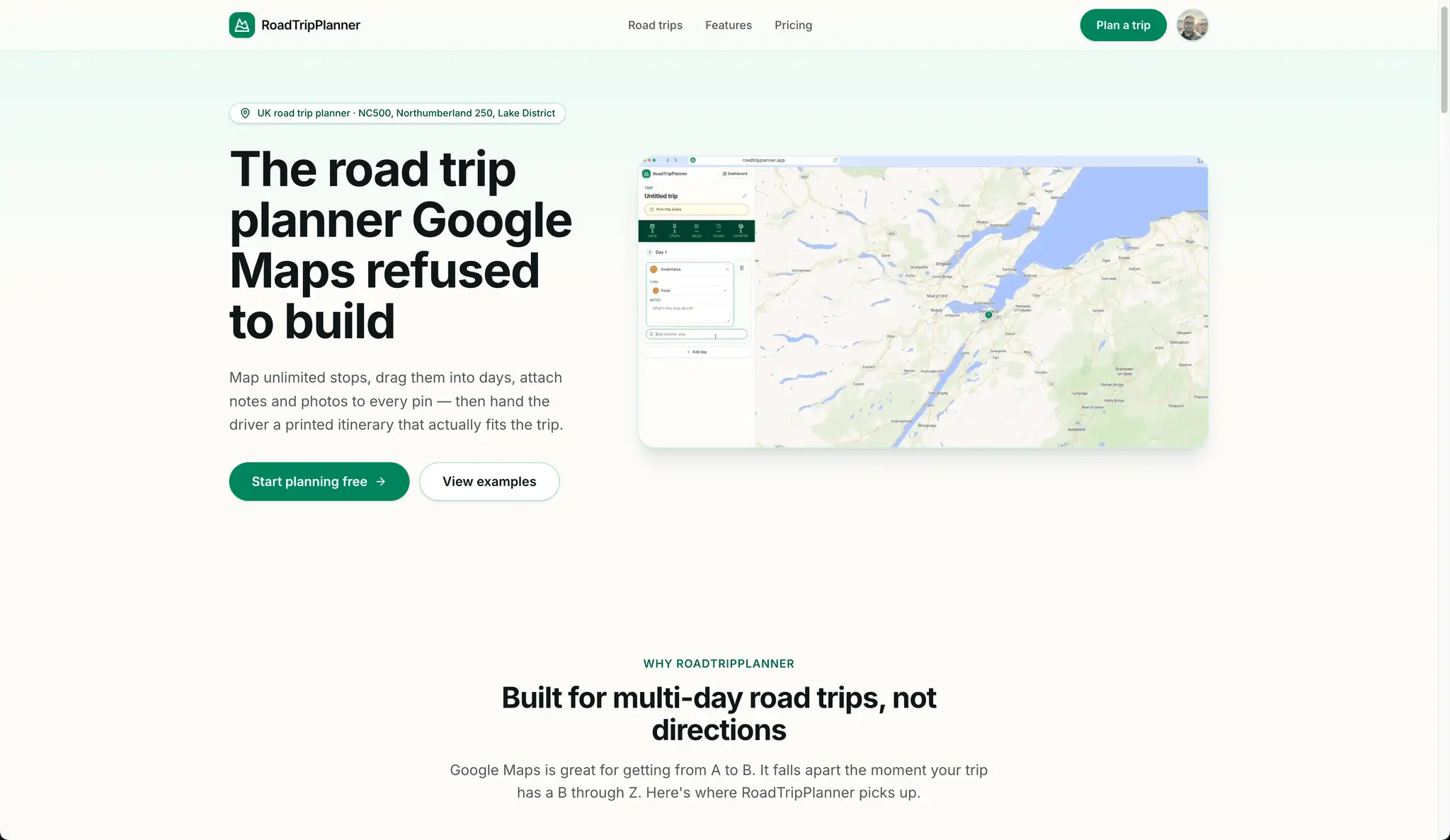 Screenshot 1 of RoadTripPlanner