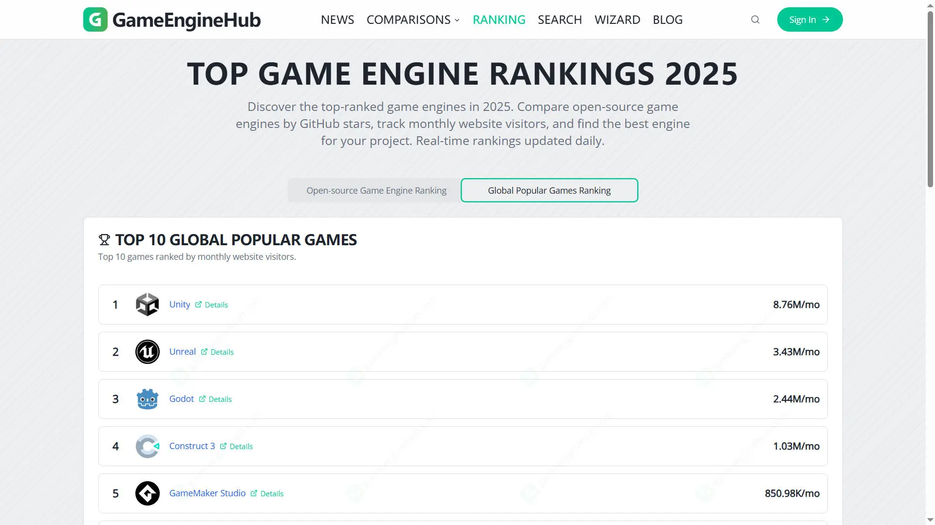 Screenshot 1 of GameEngineHub