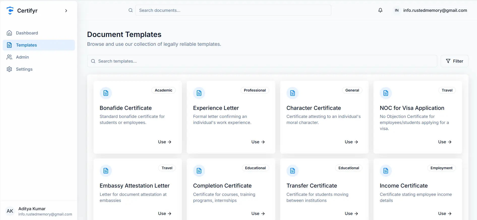 Screenshot 2 of Certifyr