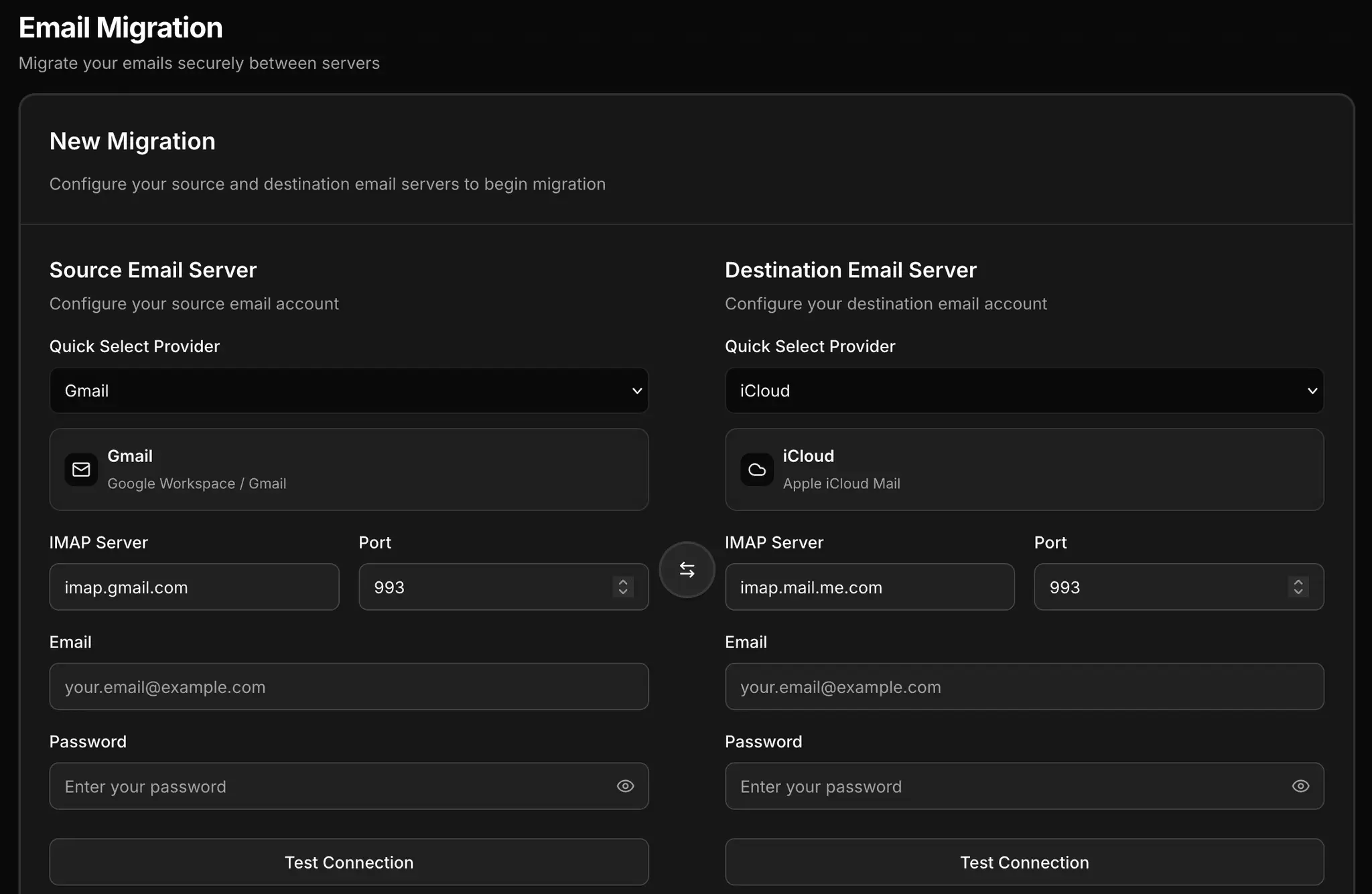 Screenshot 1 of Migrate Wizard