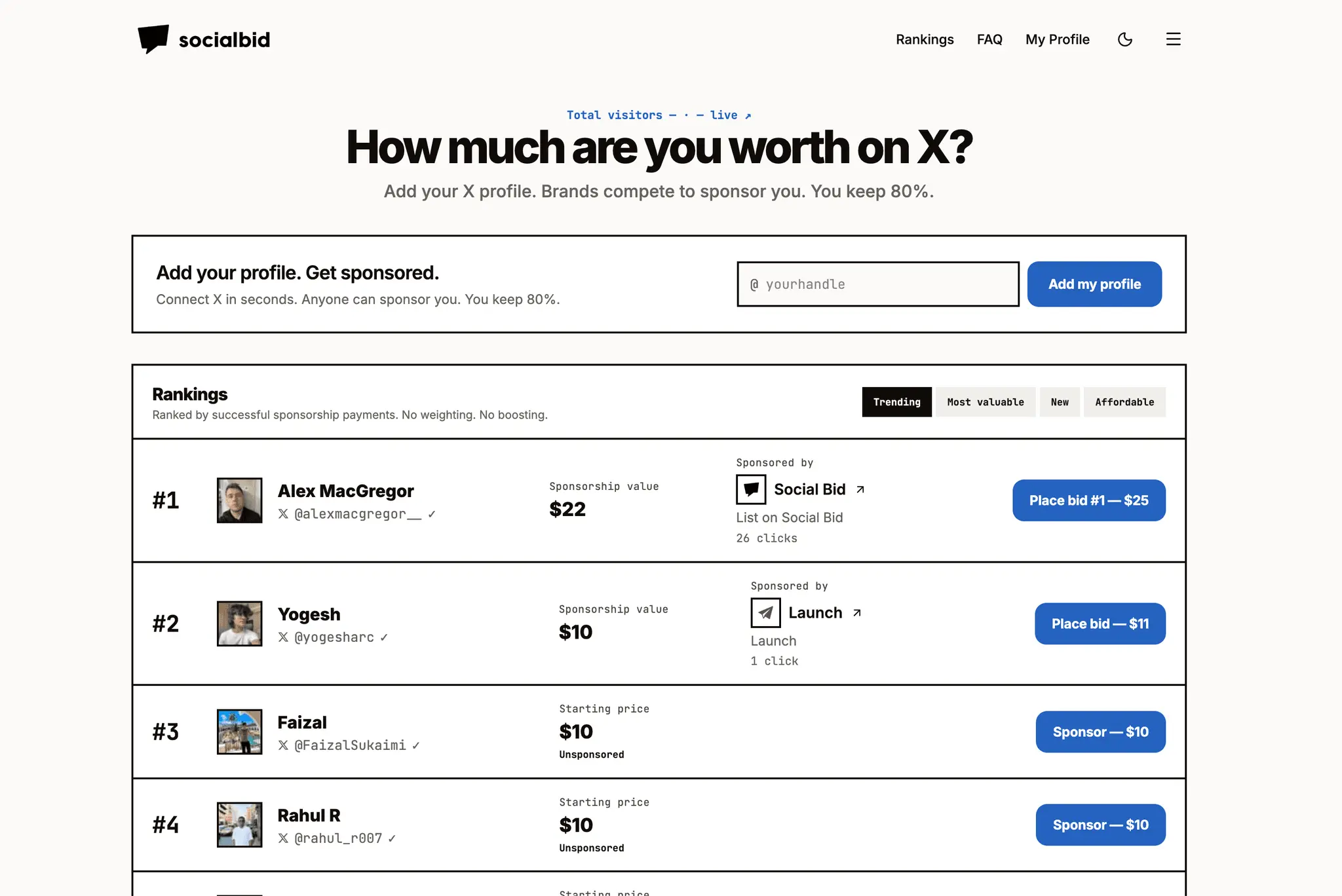Screenshot 1 of Social Bid