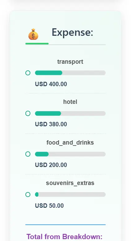 Screenshot 1 of Travel checklist PDF Generator