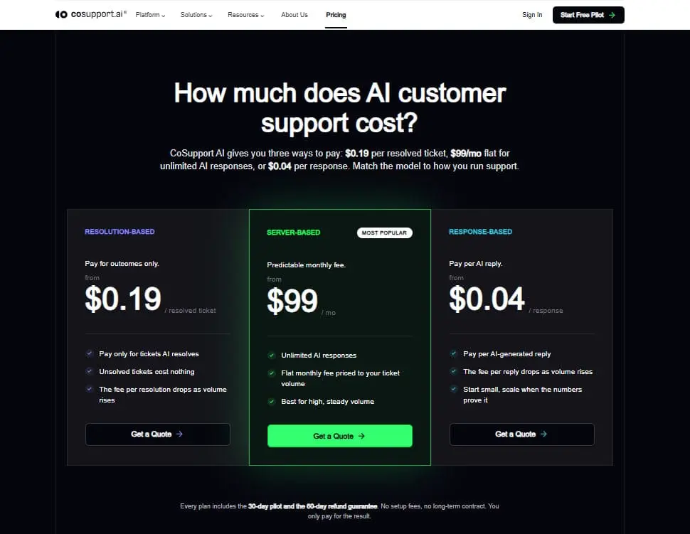 Screenshot 1 of CoSupport AI