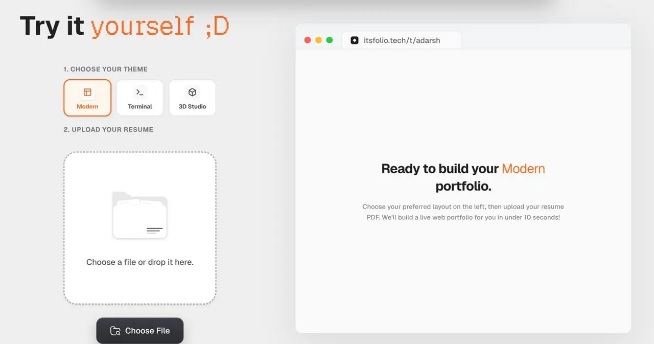 Screenshot 3 of itsfolio.tech