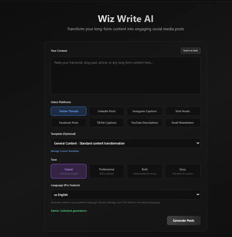 Screenshot 2 of Wiz Write AI