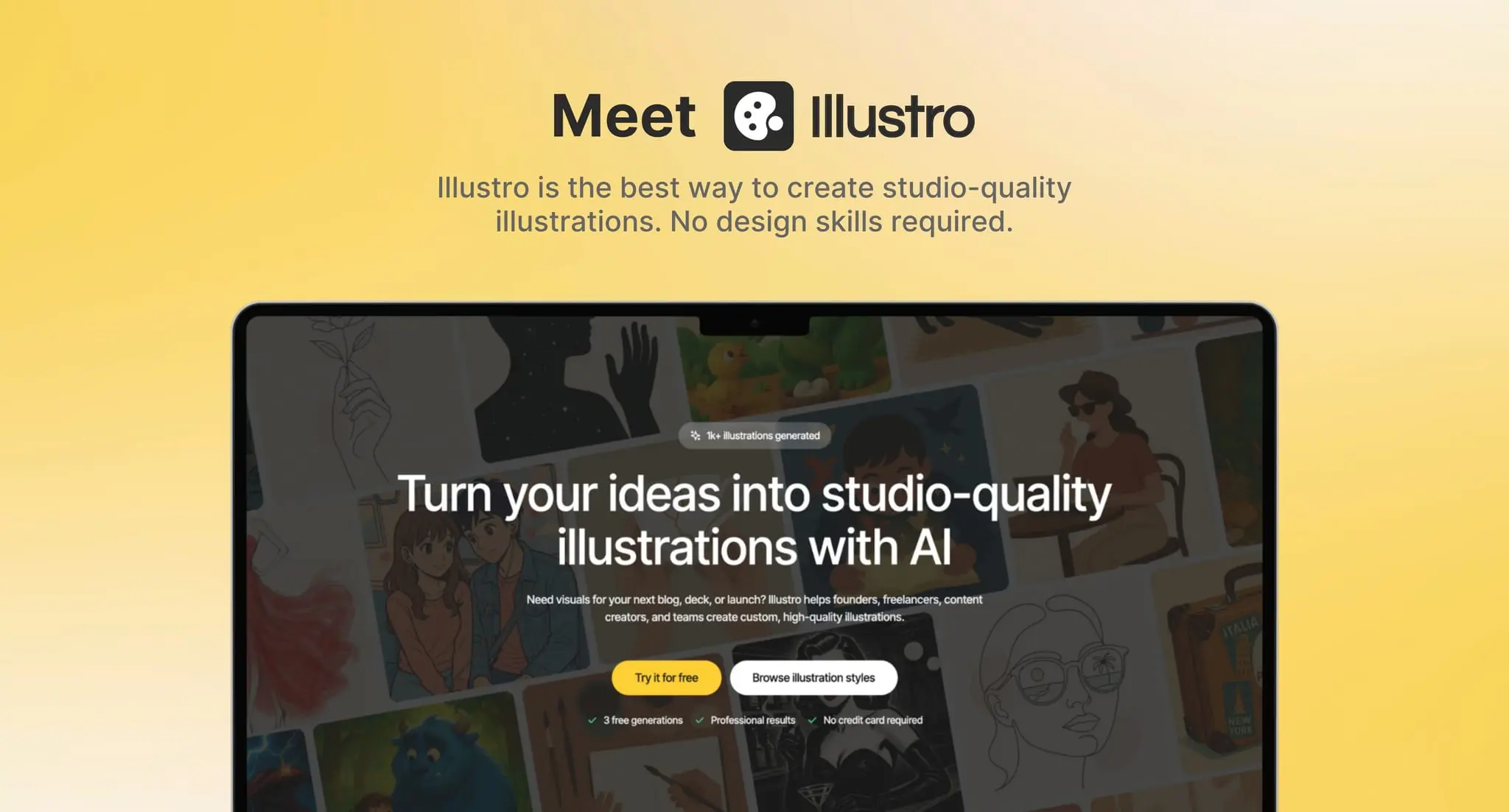 Screenshot 1 of Illustro – AI Illustration Generator