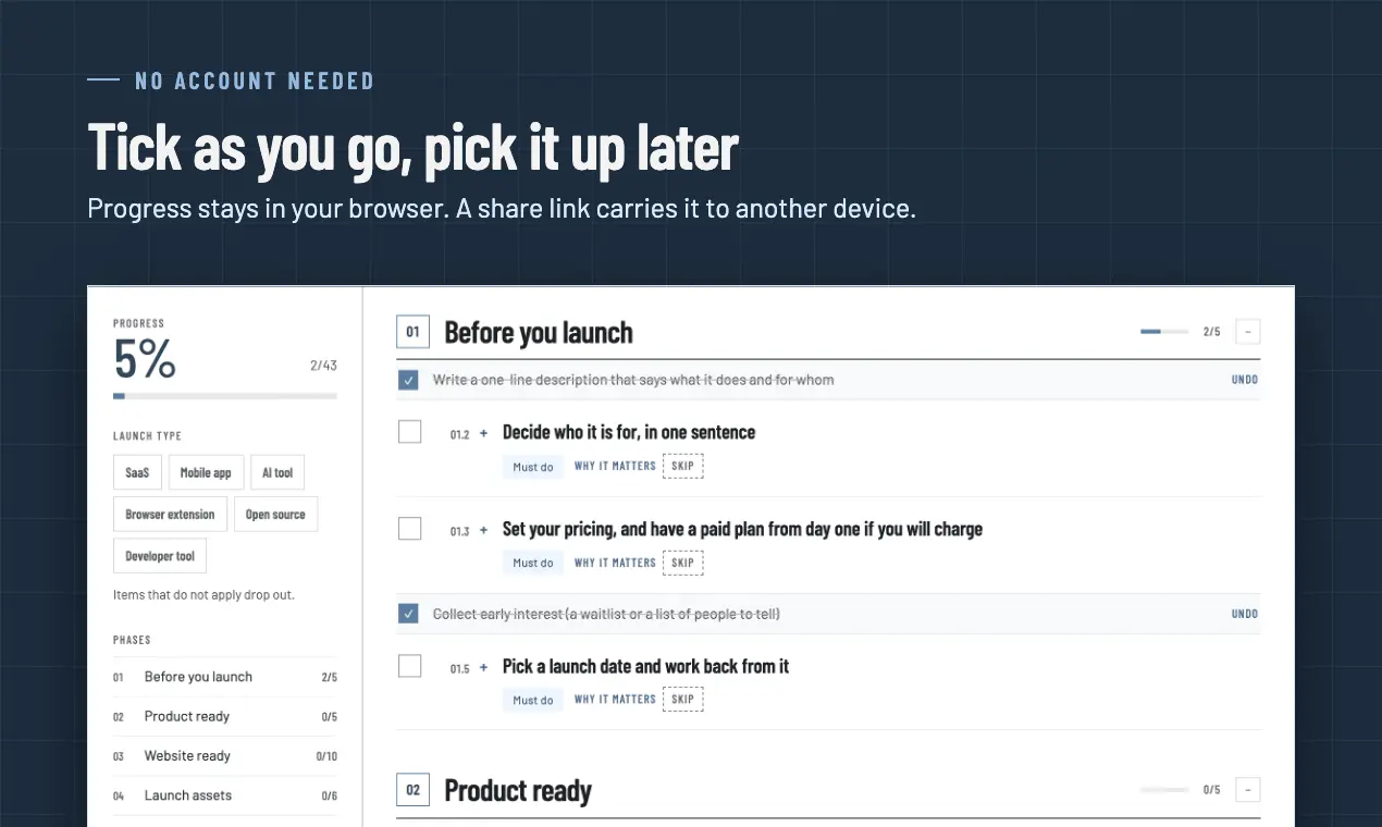Screenshot 4 of Product Launch Checklist