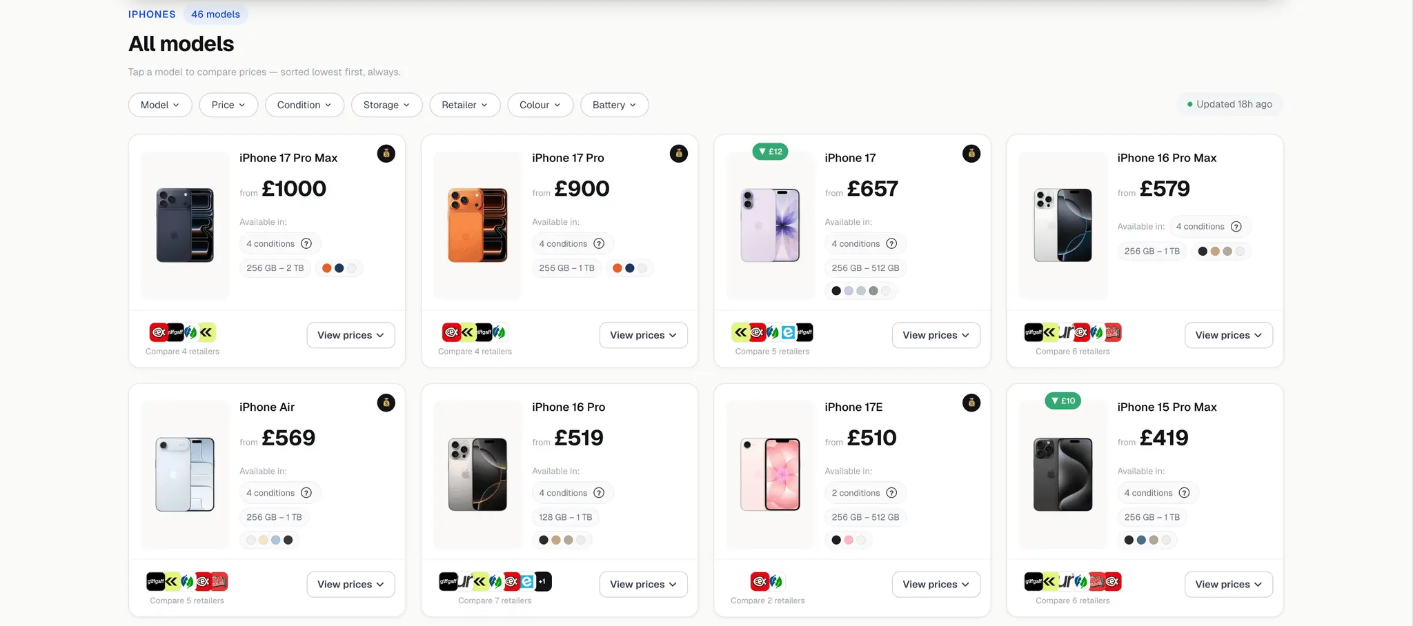 Screenshot 2 of Refurbwatch