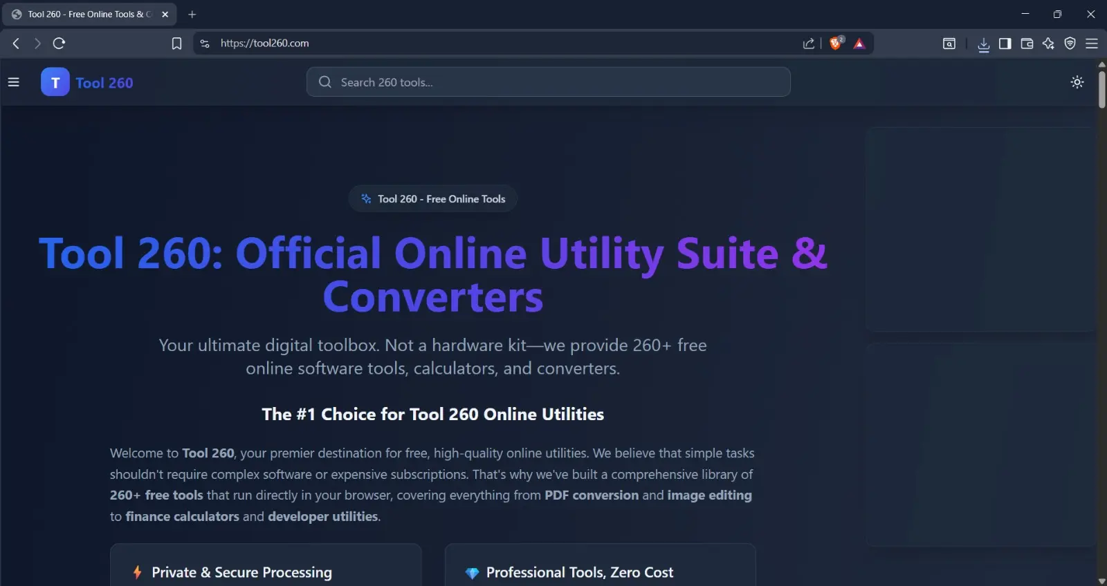 Screenshot 1 of Tool 260