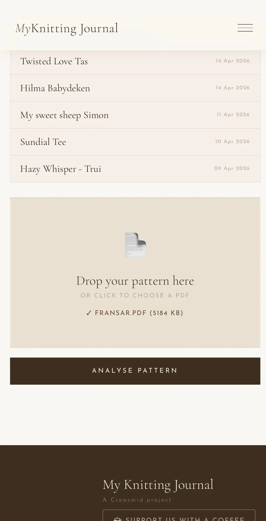Screenshot 5 of yourknittingjournal.com