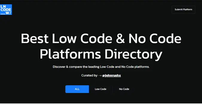 Screenshot 1 of Low Code & No Code platforms