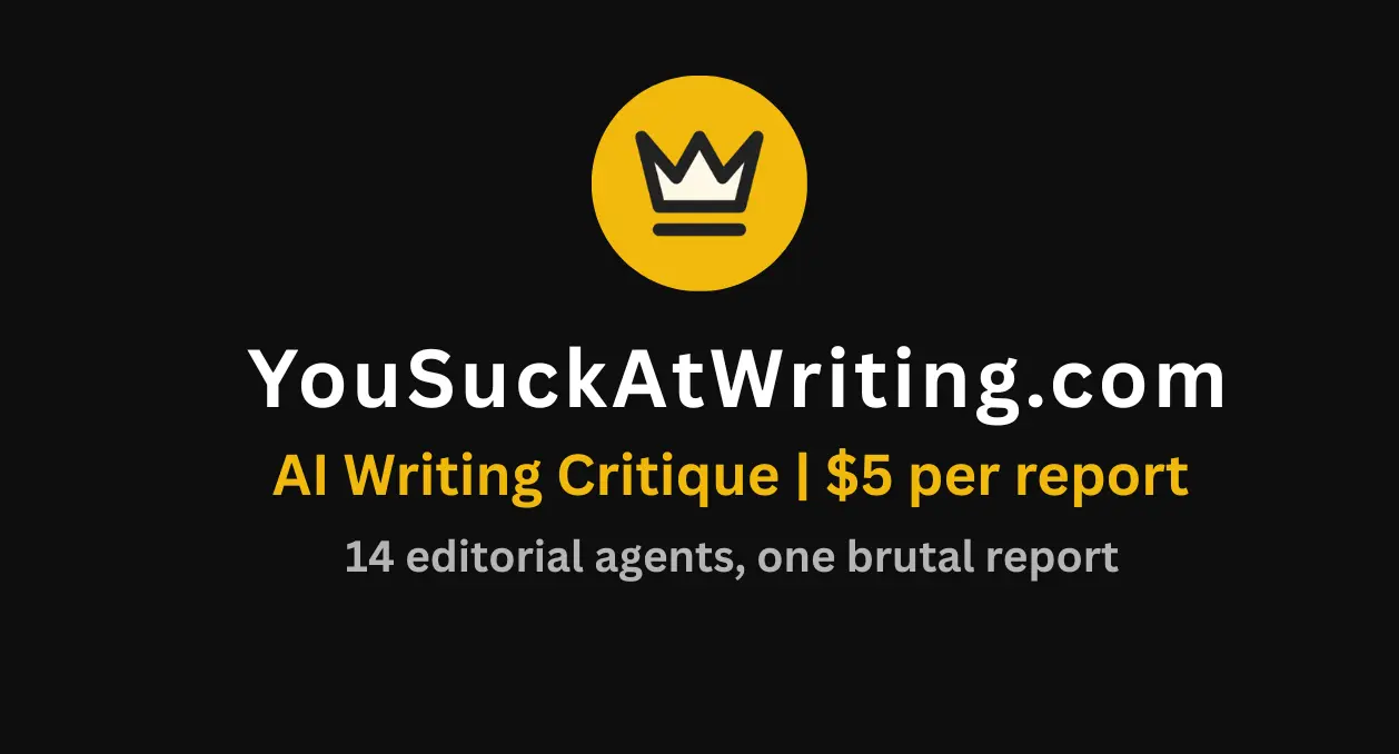 Screenshot 1 of YouSuckAtWriting.com  