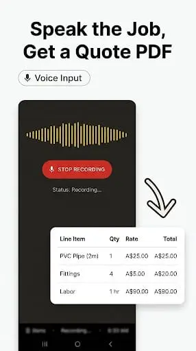 Screenshot 1 of QuoteDash AI
