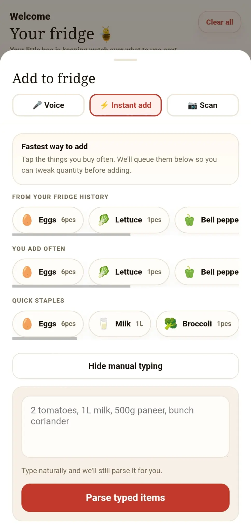 Screenshot 1 of FridgeBee