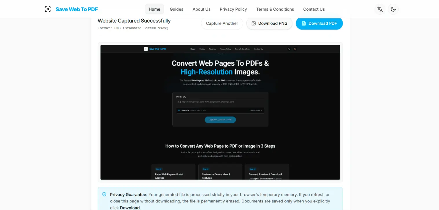 Screenshot 2 of Save Web To PDF