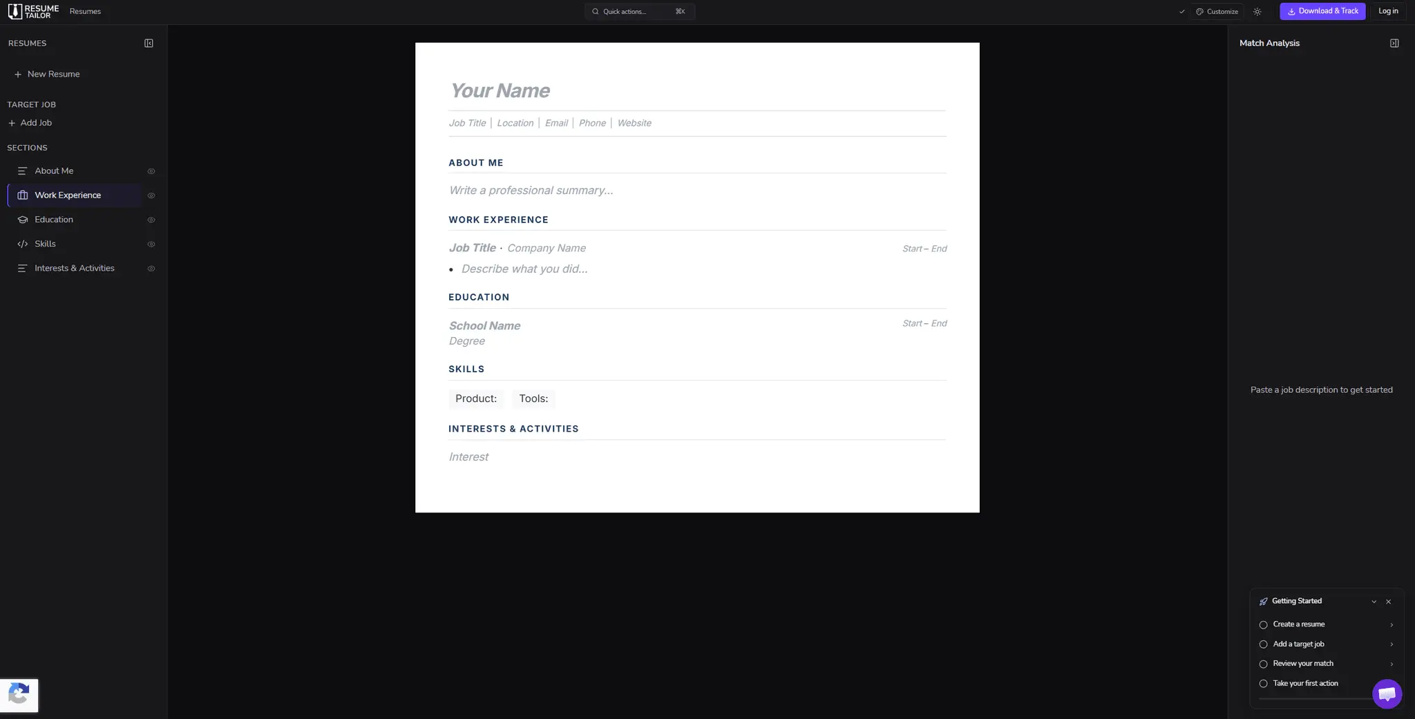 Screenshot 2 of Resume Tailor